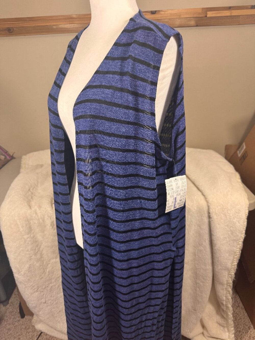 LulaRoe Joy Long Open Sleeveless Vest Overlay Cardigan